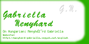 gabriella menyhard business card